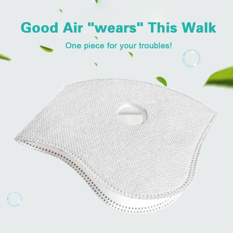 

5PC Mask Filter Mask Breath Valve Mouth Mask Moto Negative Ion Activated Carbon Filter Respirator