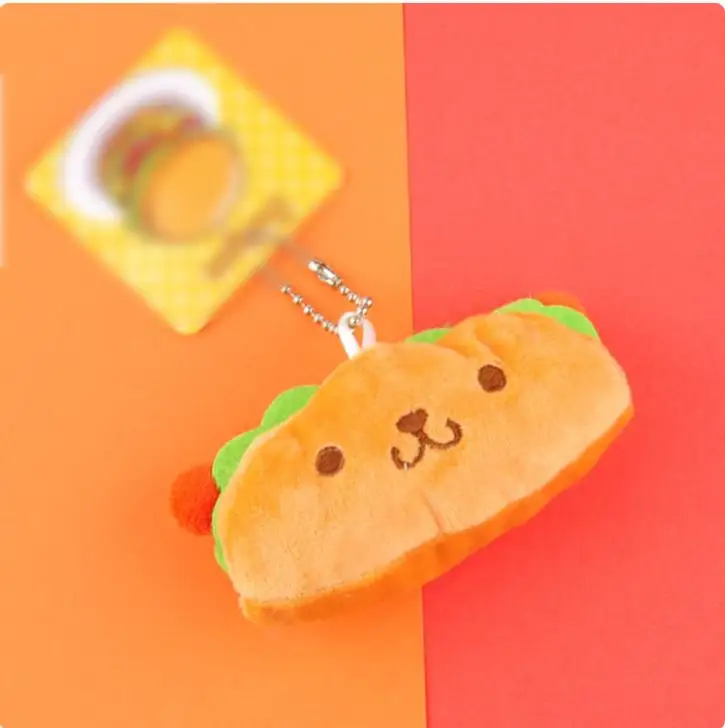 Плюшевая подвеска в виде картофеля фри игрушечная кукла раскладной брелок