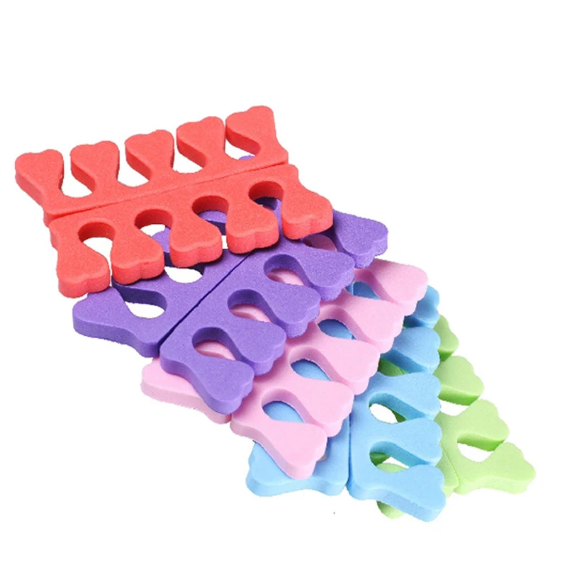 

50-5Pcs/lot Nail Art Toes Separators Fingers Random Color Soft Sponge UV Gel Polish Beauty Manicure Pedicure Tools