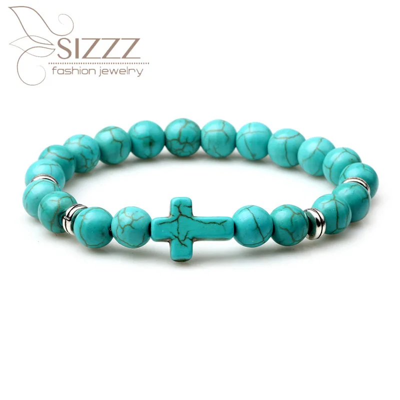 2019 Горячий взрыв зеленый камень крест Йога браслет и браслеты для