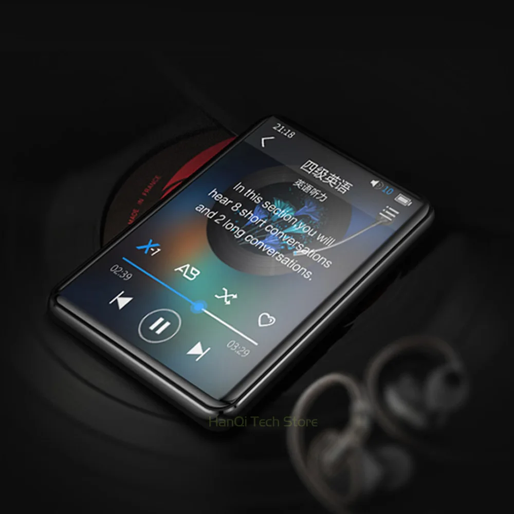 Mp3 плеер Benjie X5 Bluetooth 5 0 сенсорный экран 8 ГБ 16 музыкальный со встроенным динамиком FM
