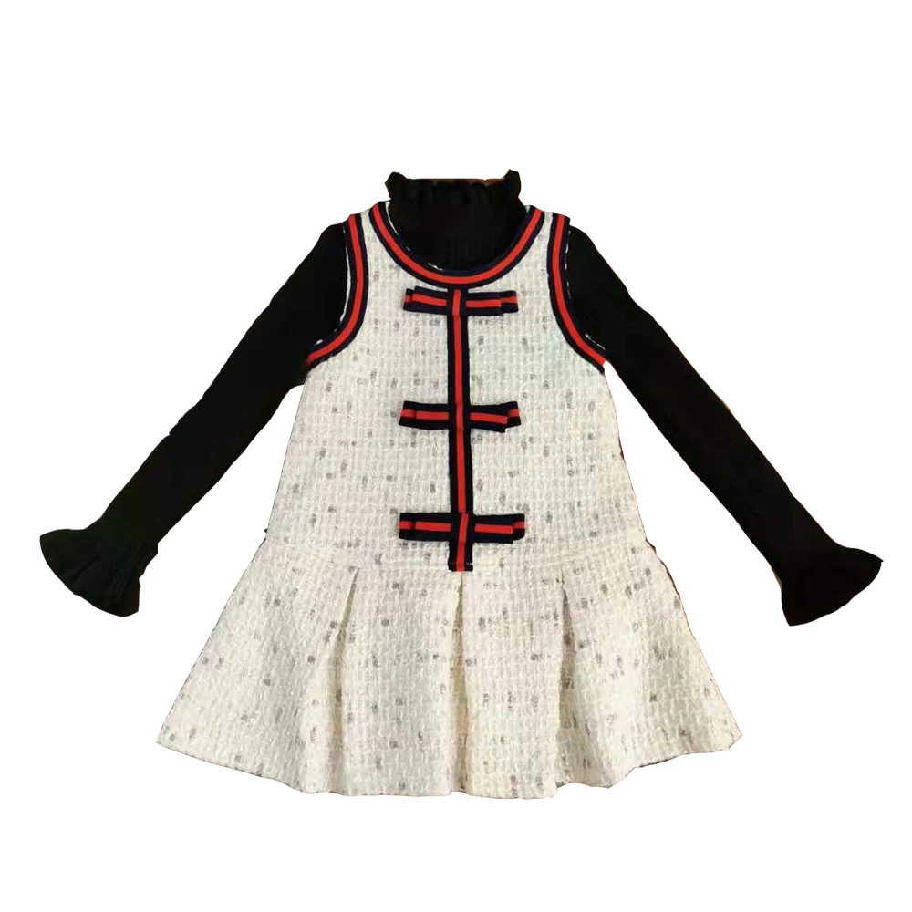 Girls Dress Winter Elegant Warm Party Birthday Kids Clothing Luxury Brand Bow Princess Toddler Baby | Детская одежда и обувь