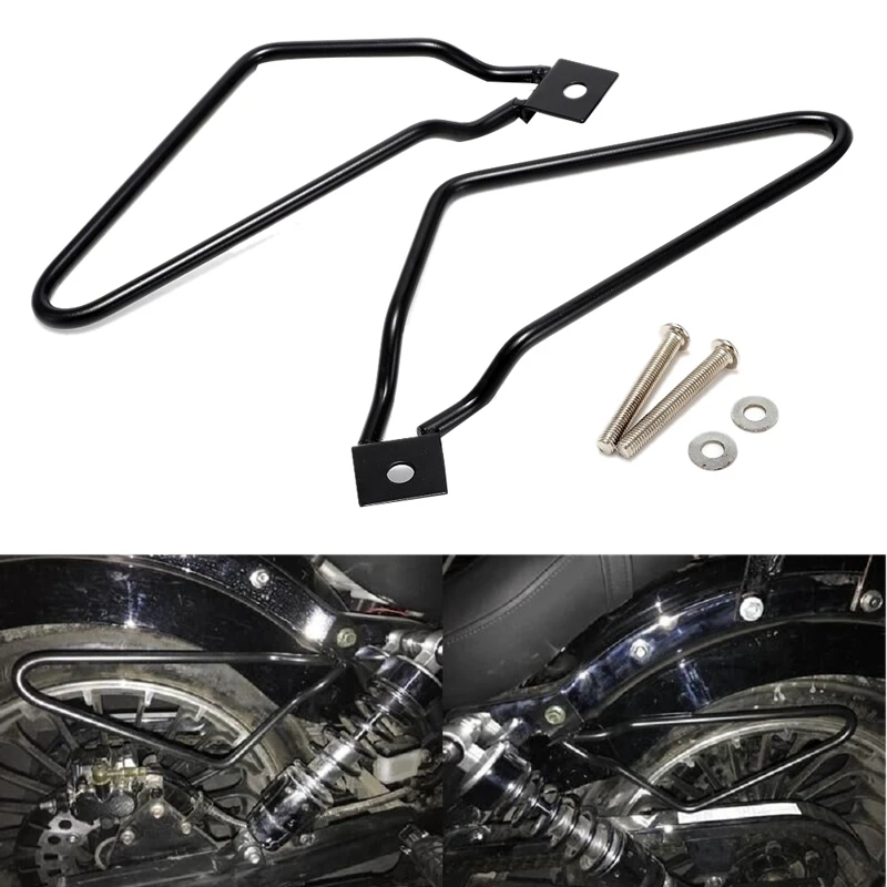 Седельные сумки для мотоциклов кронштейны Harley-Davidson Sportster 883 Iron XL883N Dyna Bob Fxdf Softail V-Rod