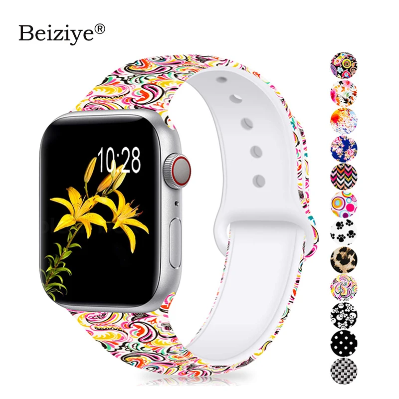 Спортивный мягкий силиконовый ремешок для Apple Watch, ремешок 44 мм, 40 мм, серия 5, 4, браслет для часов iWatch, ремешок 38 мм, 42 мм, 3, 2, 1, аксессуары