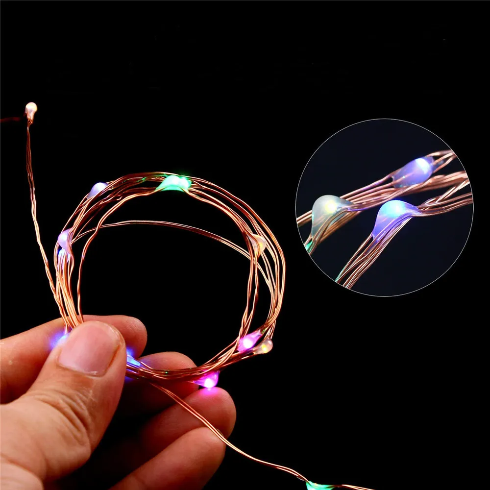 

5m 10m Indoor Outdoor Copper String light Remote Control Timing battery USB Garden Light for Wedding Party Christmas Decoration