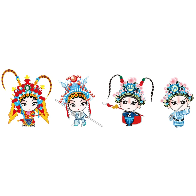 

Chinese Beijing Opera Character Wall Sticker Home Office Decor Wall Decoration Self Adhesive Art Wallpaper 2021 New Year Decor