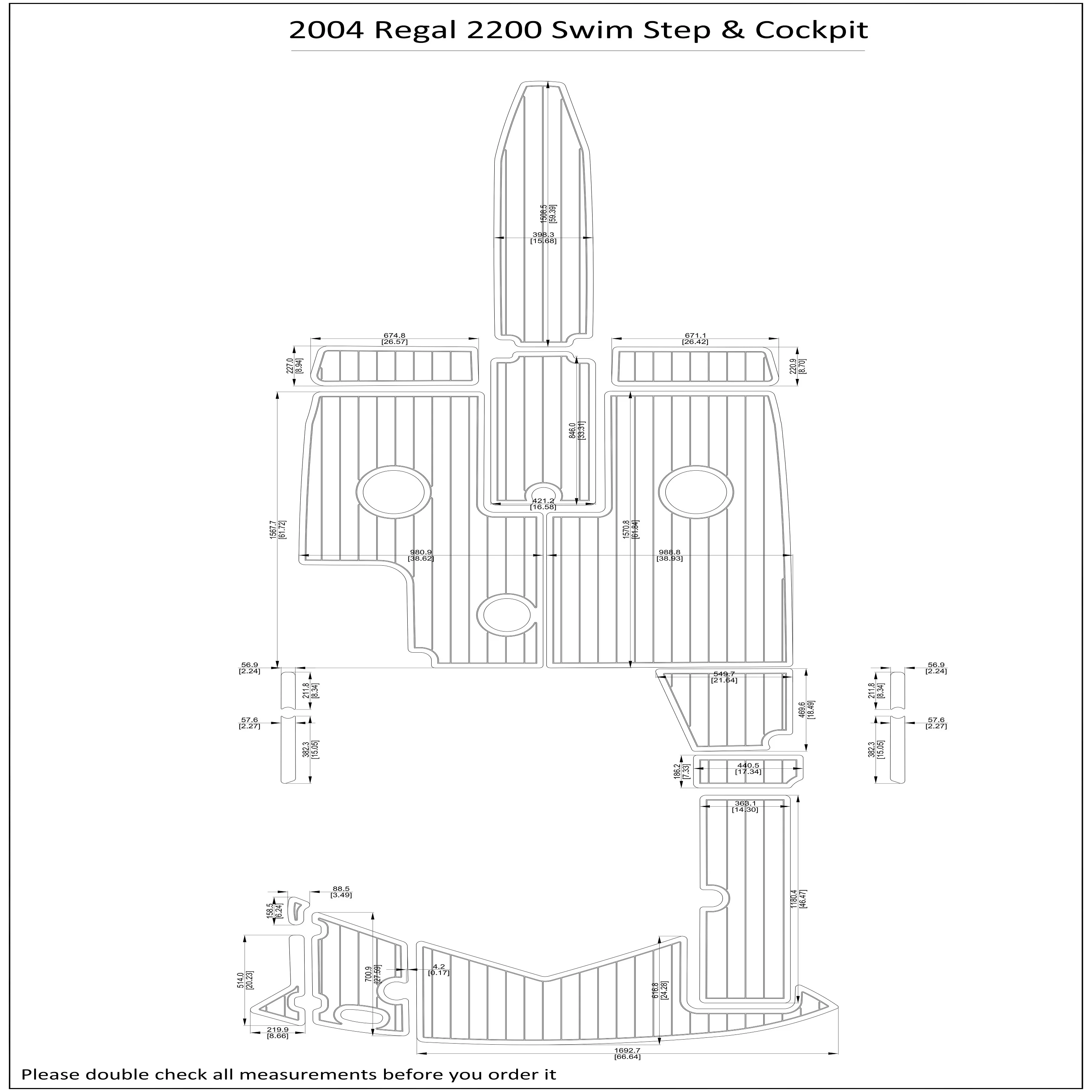 

2004 Regal 2200 плавательный шаг кабина лодка EVA искусственный пенопласт Тиковый напольный коврик