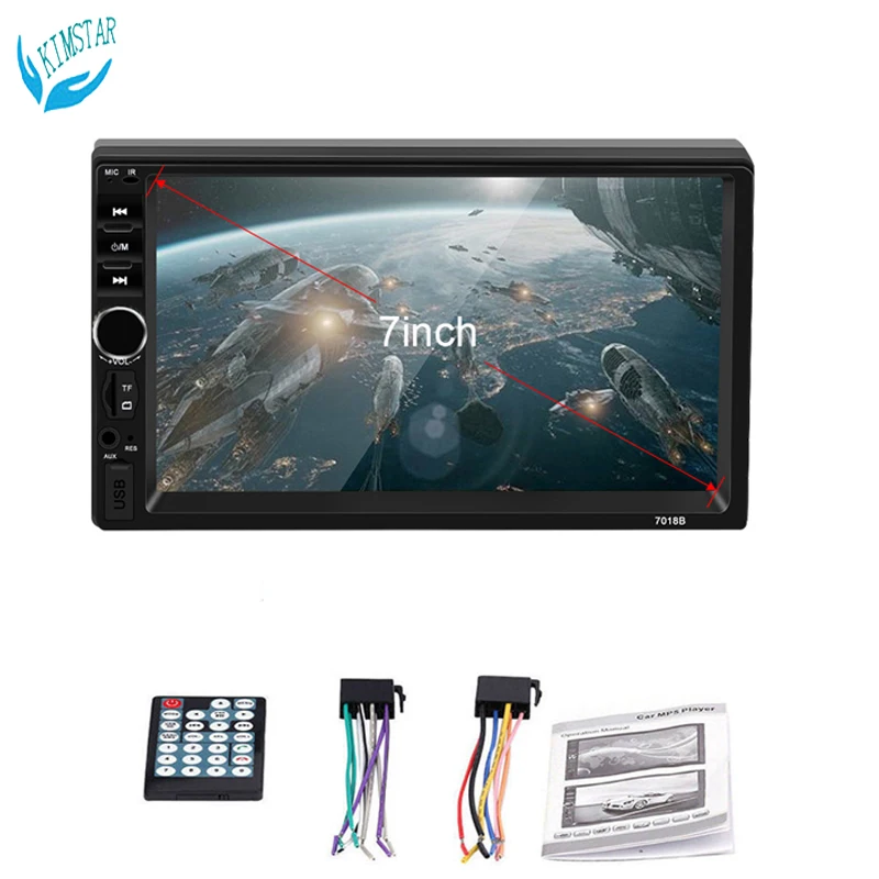 Автомобильный стерео mp3-радиоприемник USB MP5 видеоплеер 2 Din 7 дюймов комплект
