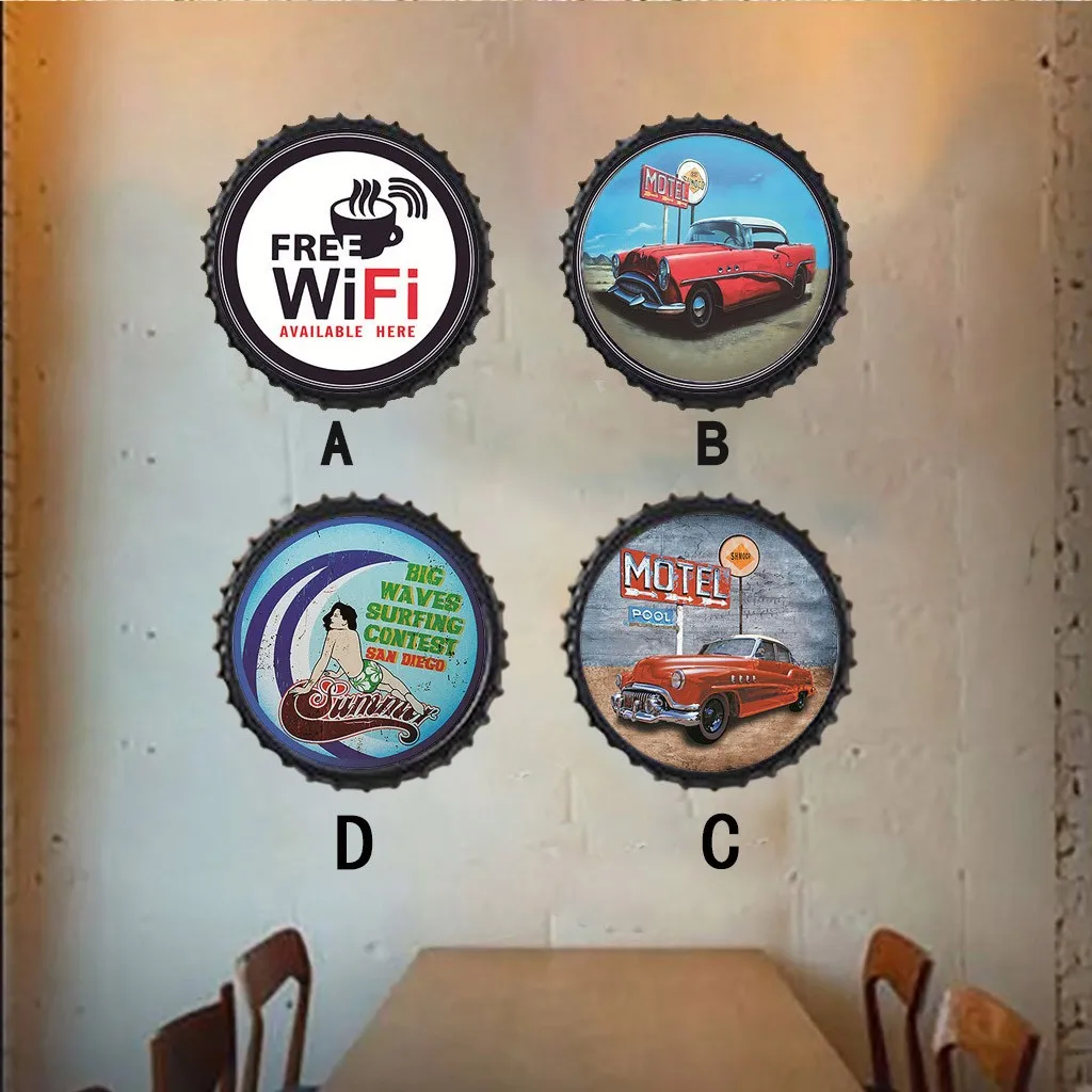 Креативная Крышка для бутылки пива настенное украшение металлический знак