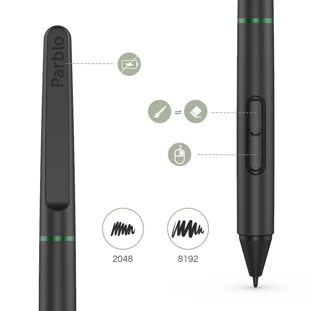Графический планшет Parblo Ninos M Tender Green |