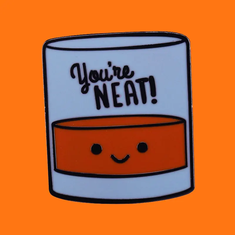 Креативная эмалированная брошь в виде винного бокала украшение для рюкзака