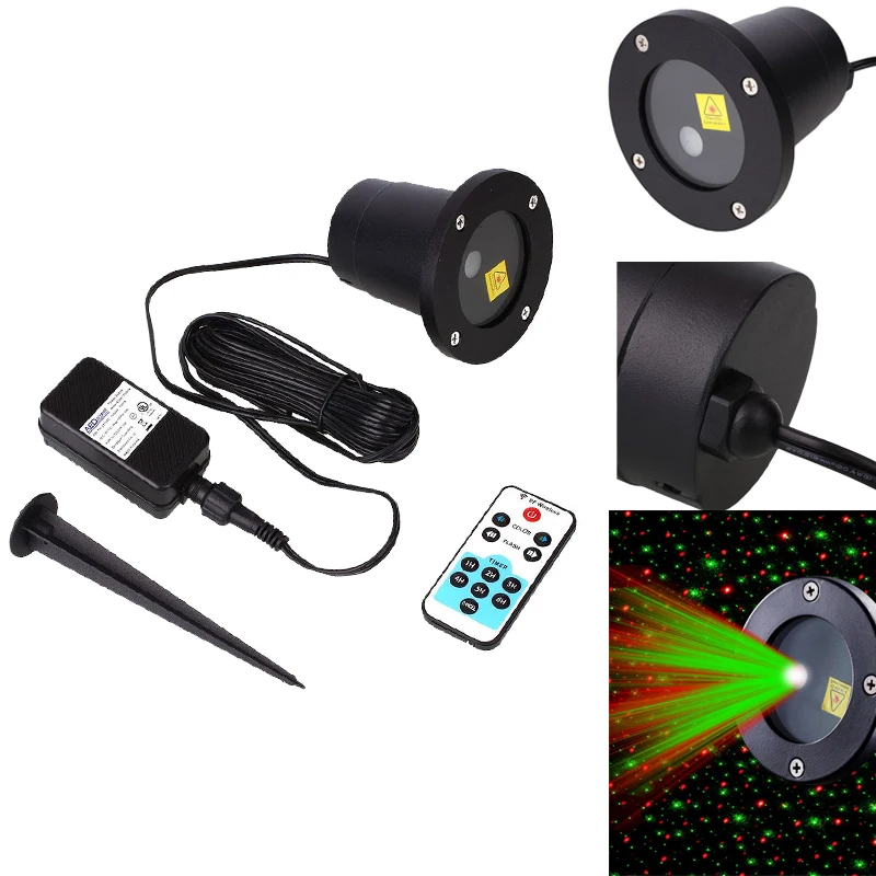 Рождественский светодиодный садовый лазерное пятно пульт дистанционного