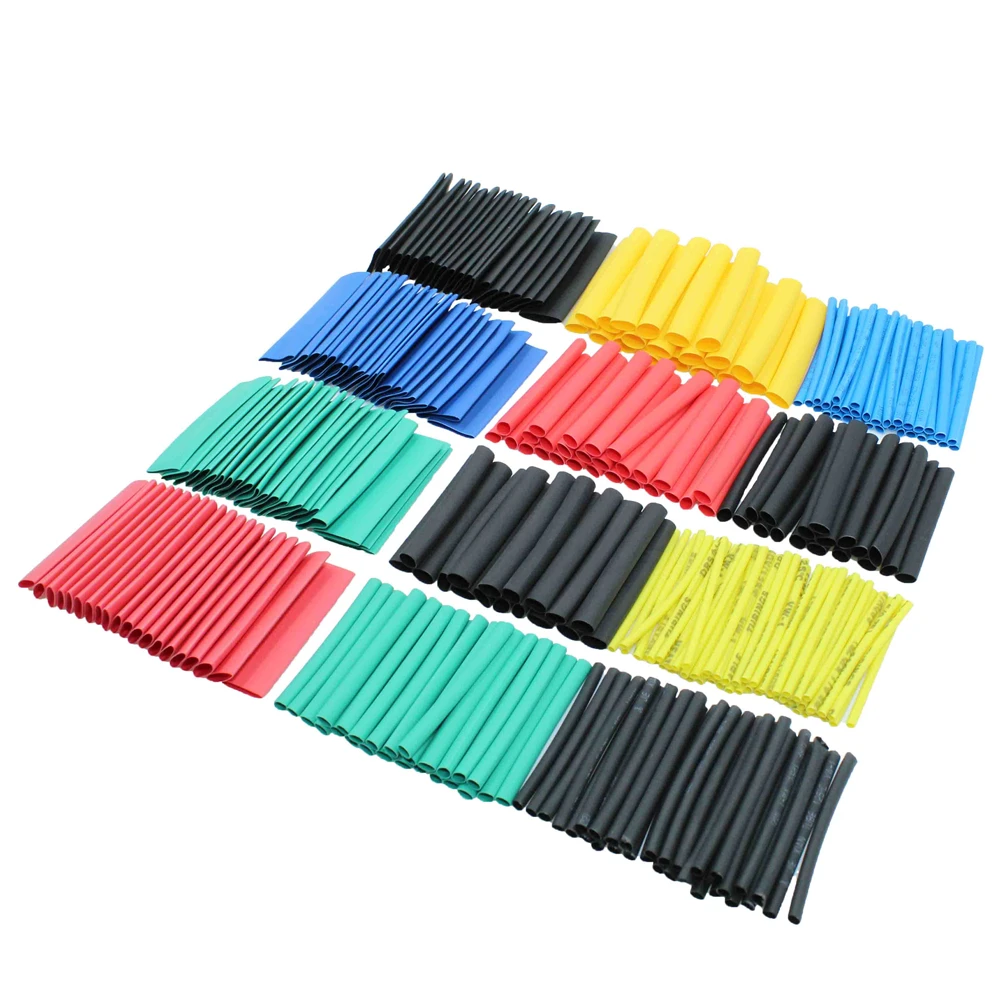 530Pcs color 127/328 шт./компл. Ассорти термоусадочные трубки черный/цветные провода Обёрточная бумага электрической изоляции кабеля оплетки на возраст от 2 до 13 лет мм 40% Off - Цвет: 530Pcs color