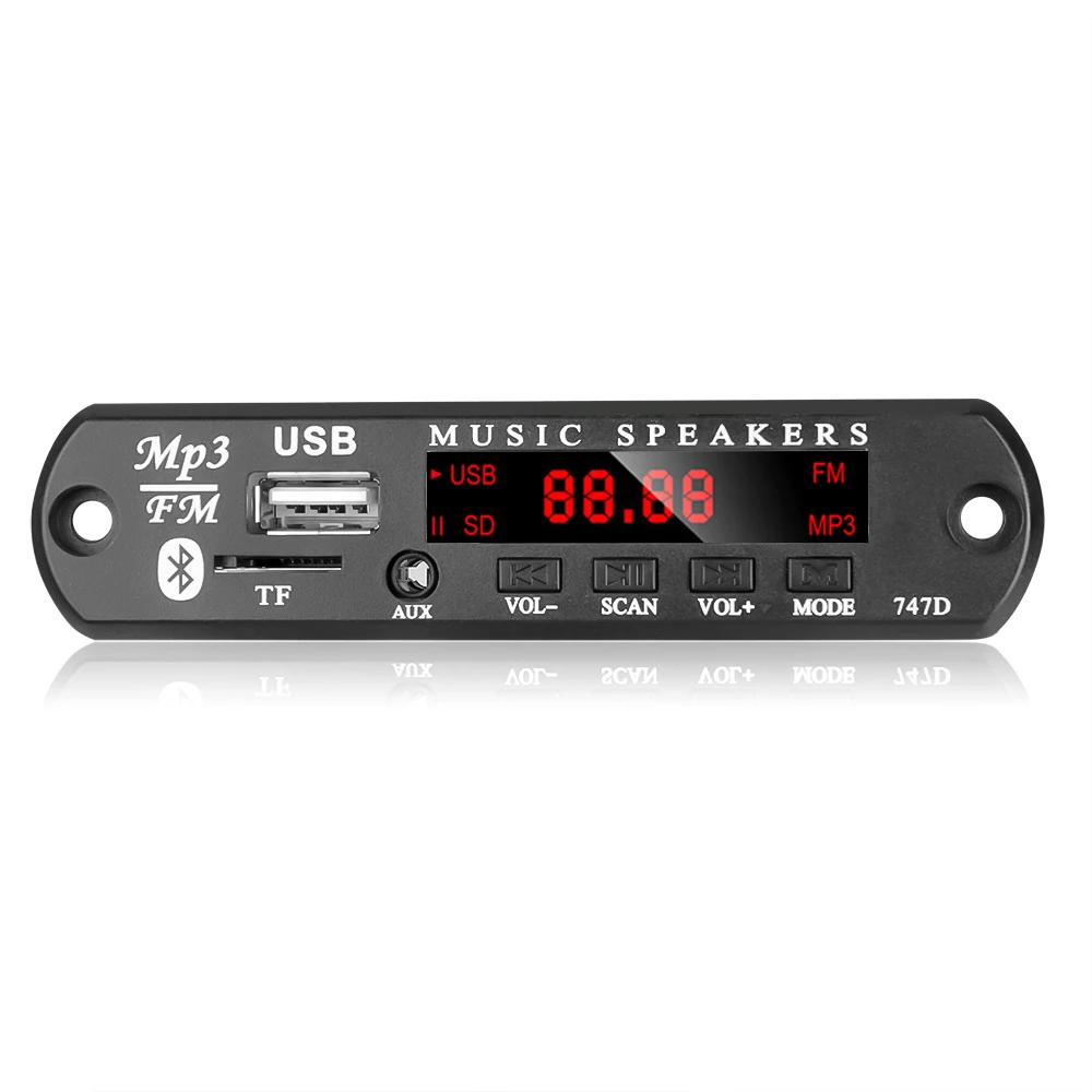 KEBIDU 5 в 12 В MP3 WMA аудио модуль декодер плата USB TF радио Bluetooth5.0 беспроводной
