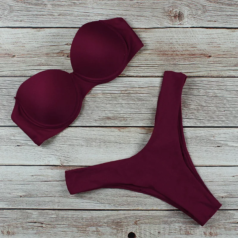 Лидер продаж летнее женское бикини комплект из двух предметов Модный Купальник с