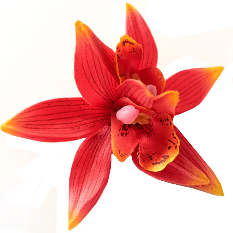 Популярные заколки для волос с имитацией двойного Cymbidium цветок орхидеи модная