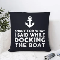 docked ship square pillowcase cushion cover cute zip home decorative pillow case for room simple 4545cm