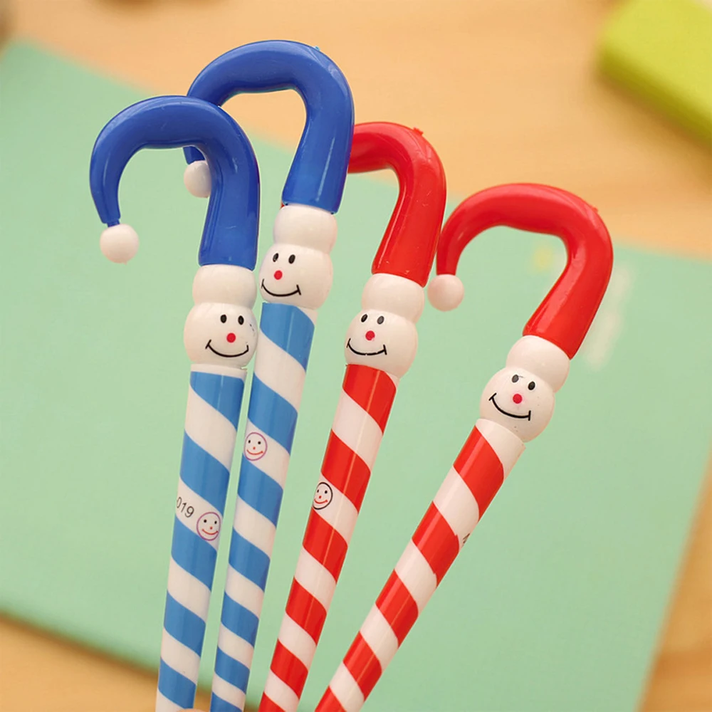 

4Pcs Cute Cartoon Smiley Expression Ballpoint Pen Christmas Gift Blue Refill Signature Pen School office supplies