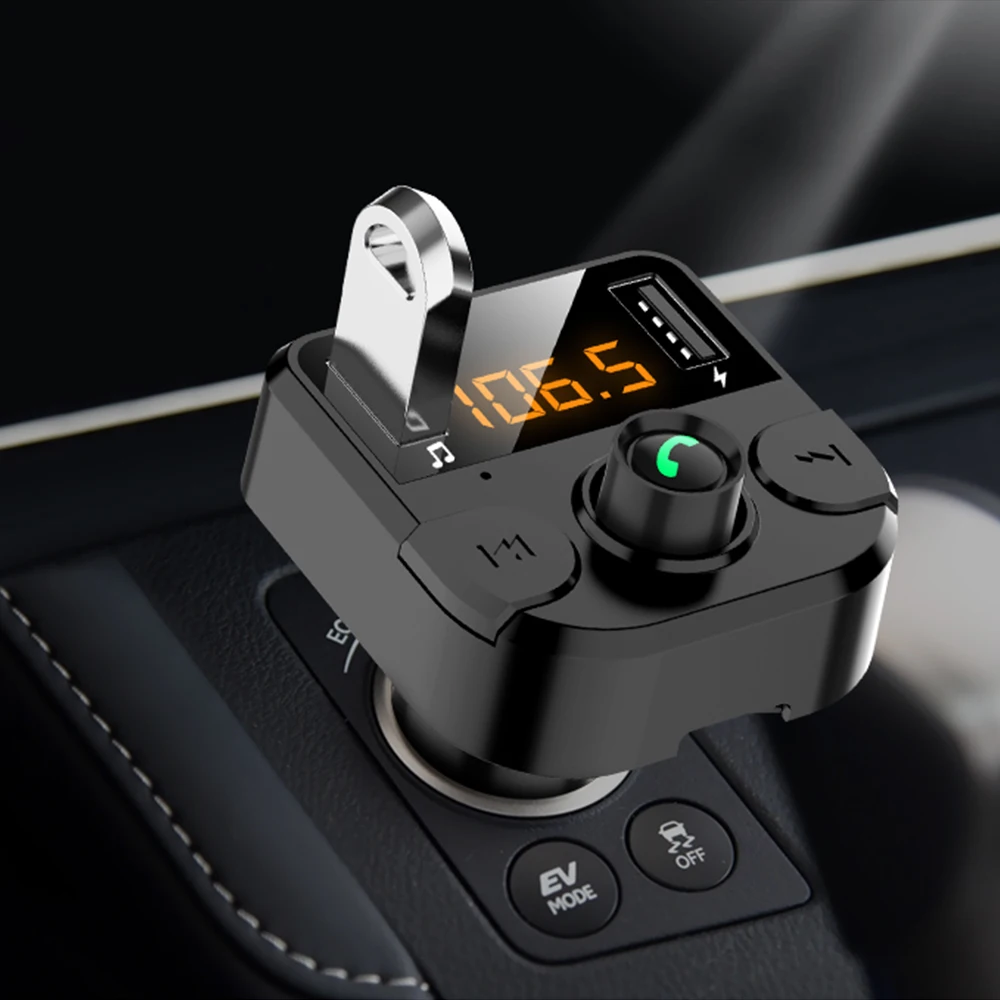 Автомобильный fm-передатчик Onever с ЖК-дисплеем и MP3 плеером, беспроводной Bluetooth приемный автомобильный комплект 3.1A, Быстрый USB, USB, зарядное устройство, fm-модулятор