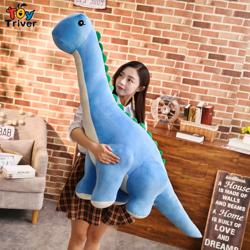 Мультяшный динозавр длинная шея мягкая кукла животное плюшевая игрушка подушка