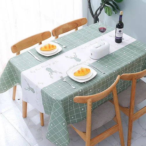 

Nordic Style Table Cloth Gingham Modern Simple Elegant Table Cloth Waterproof Oil Proof Mantel Mesa Dining Table Decor EI50TC