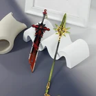 Брелок Genshin Impact брелоки в виде оружия с надписью волк, клинком в небе, мечом для косплея, ювелирные украшения