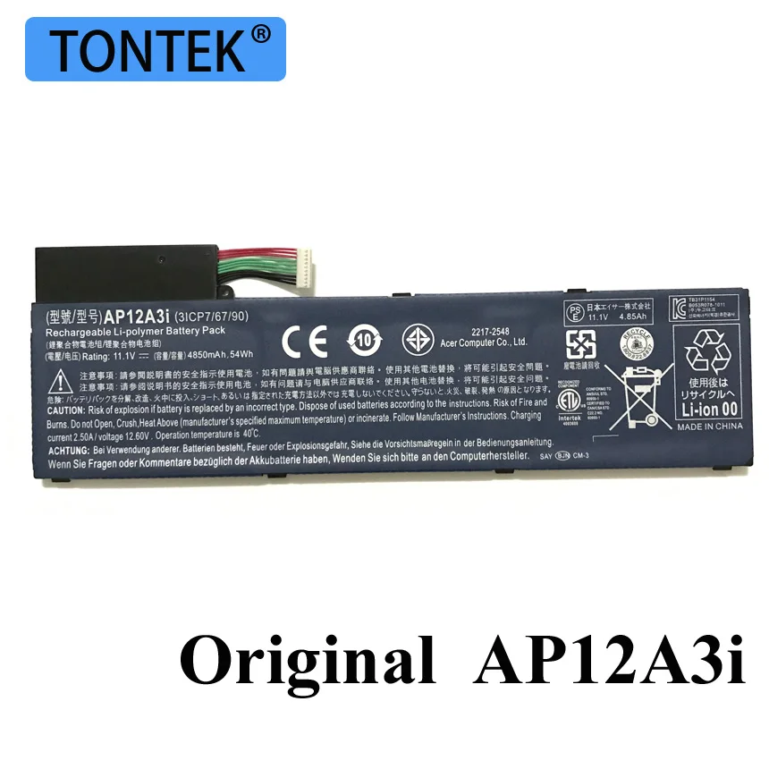 11.1V 4850mAh Оригинальная аккумуляторная батарея AP12A3i для ноутбука Acer Aspire W700 MA50 планшет M3 M5 U M5-481G M3-581TG M5-481TG-6814 AP12A4i