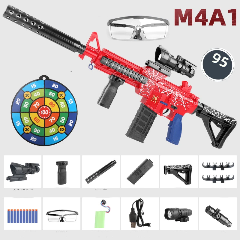 M4A1 Электрические игрушечные пистолеты с мягкой пулей бластер детское оружие