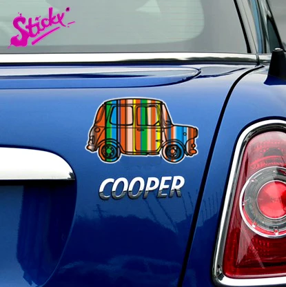 Липкие модифицированные мини-наклейки 1959 цветов ретро автомобильные медные