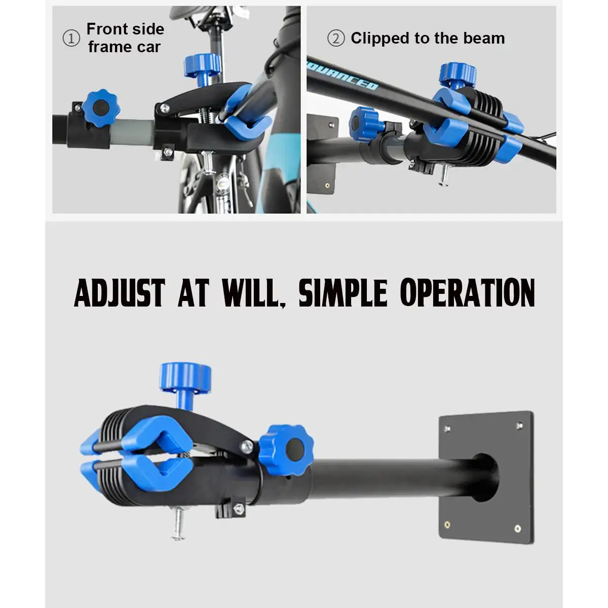 

Bicycle Bike Wall Mount Rack MTB Road Bicycle Rack Wall Hanger Hooks Holder for Garage Indoor Bike Storage Repair Stand