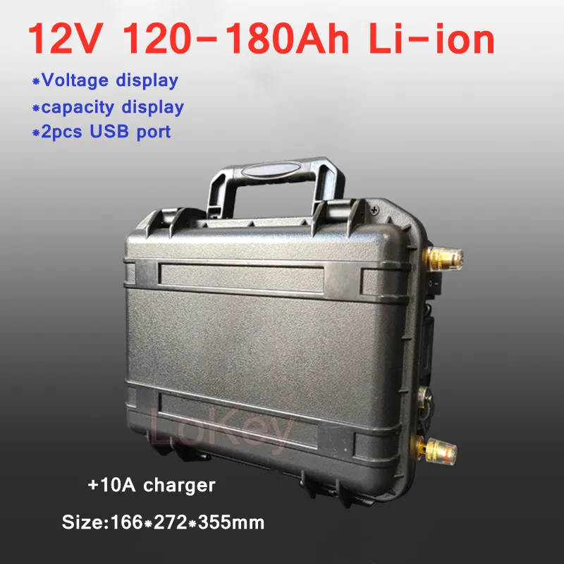 

Battery pack 12V 120Ah 150Ah 180Ah Lithium ion Li-ion rechargeable battery with BMS working for RV solor energy storage