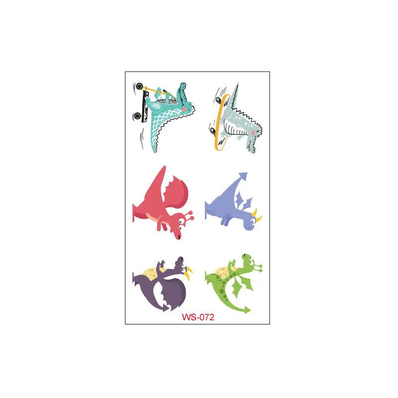 13 шт динозавр татуировки наклейки милые животные вечерние лица детей стойкие