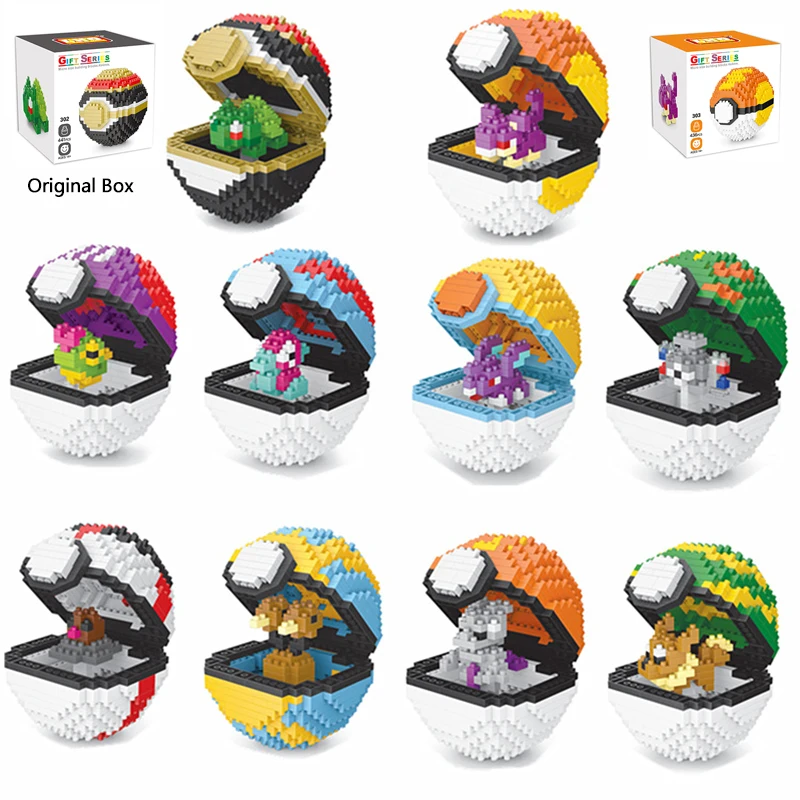 Мини конструктор сделай сам 3D микро кирпичи кукла Подарочная игрушка Покемон