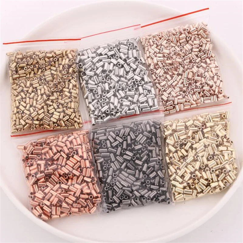 

500pcs 3x6mm Tube Bead Acrylic Spacer Loose Beads ABS Plastic Bead For DIY Necklace Bracelet Jewelry Making Findings Accessories