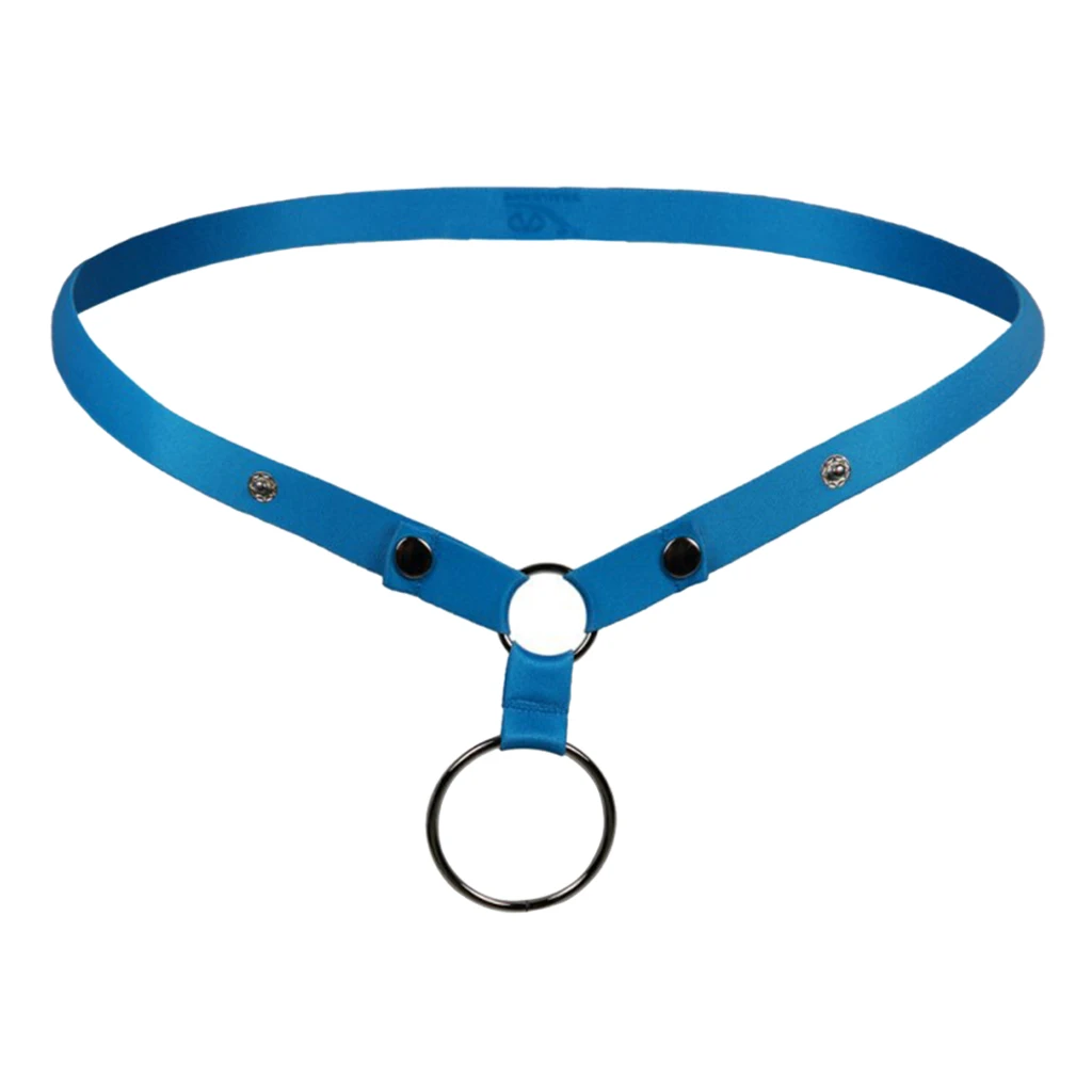 Мужские трусы стринги с открытой промежностью черные Трусы металлическим