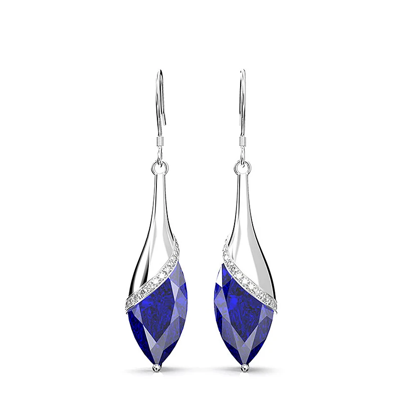 Женские серьги-подвески PANSYSEN Винтажные висячие серьги из серебра 100% пробы с