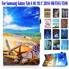 Чехол для Samsung Galaxy Tab A, A6, 10,1, 2016, SM-T585, T585, силиконовый чехол-подставка из искусственной кожи с модными рисунками