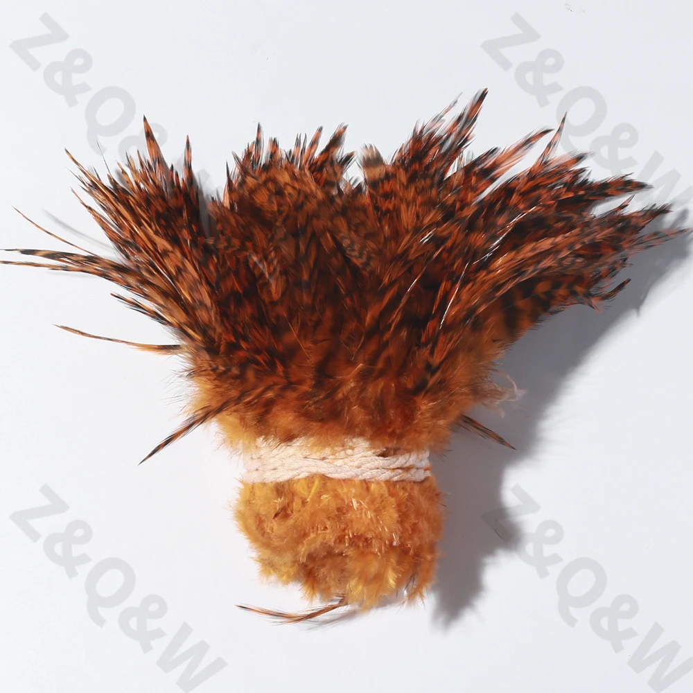 

Natural 4-6 inch green reed flower tip chicken feather dyed orange DIY craft jewelry performance costume skirt decoration