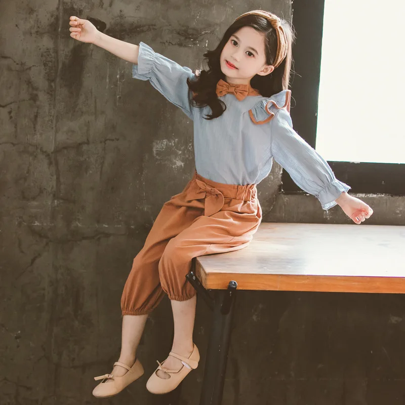 Детская одежда комплект одежды для маленьких девочек 2021 платье с длинными