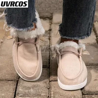 2022 boat shoes winter snow for women fashion casual plus size 35 43 cotton shoes warm plush boots outdoor womens shoes