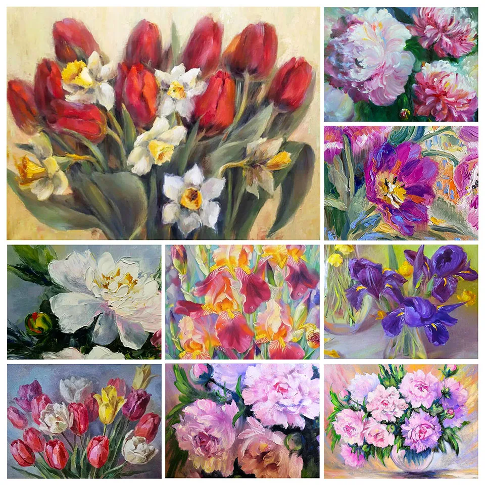 

5D алмазная живопись, цветок, мозаика, вышивка, Набор для вышивки крестиком, украшение для дома стразы, искусство, картина, DIY, настенные накле...