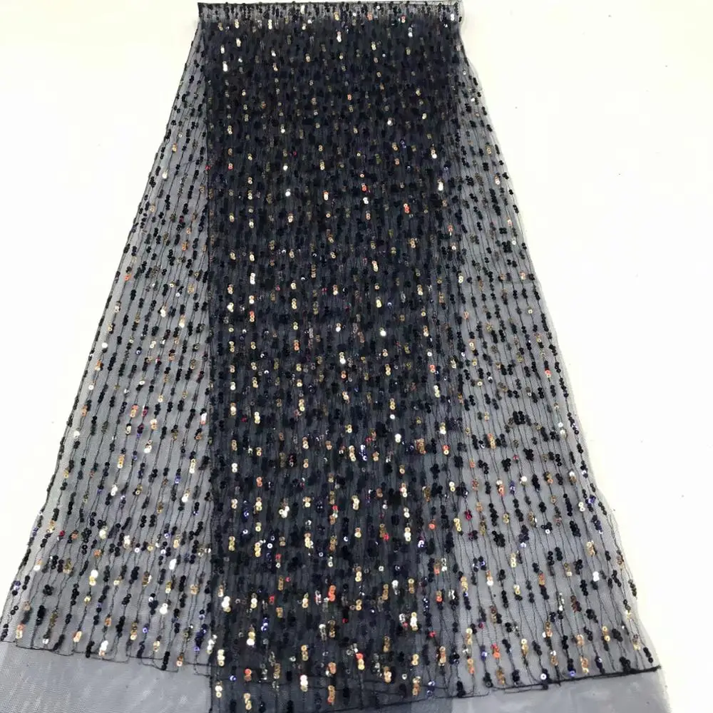 Новейшая зеленая африканская блестящая Тонкая ажурная ткань кружевная с