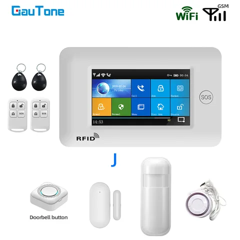 Беспроводная домашняя охранная сигнализация PG106, Wi-Fi + GSM GPRS, с дистанционным управлением через приложение, для Android и iOS