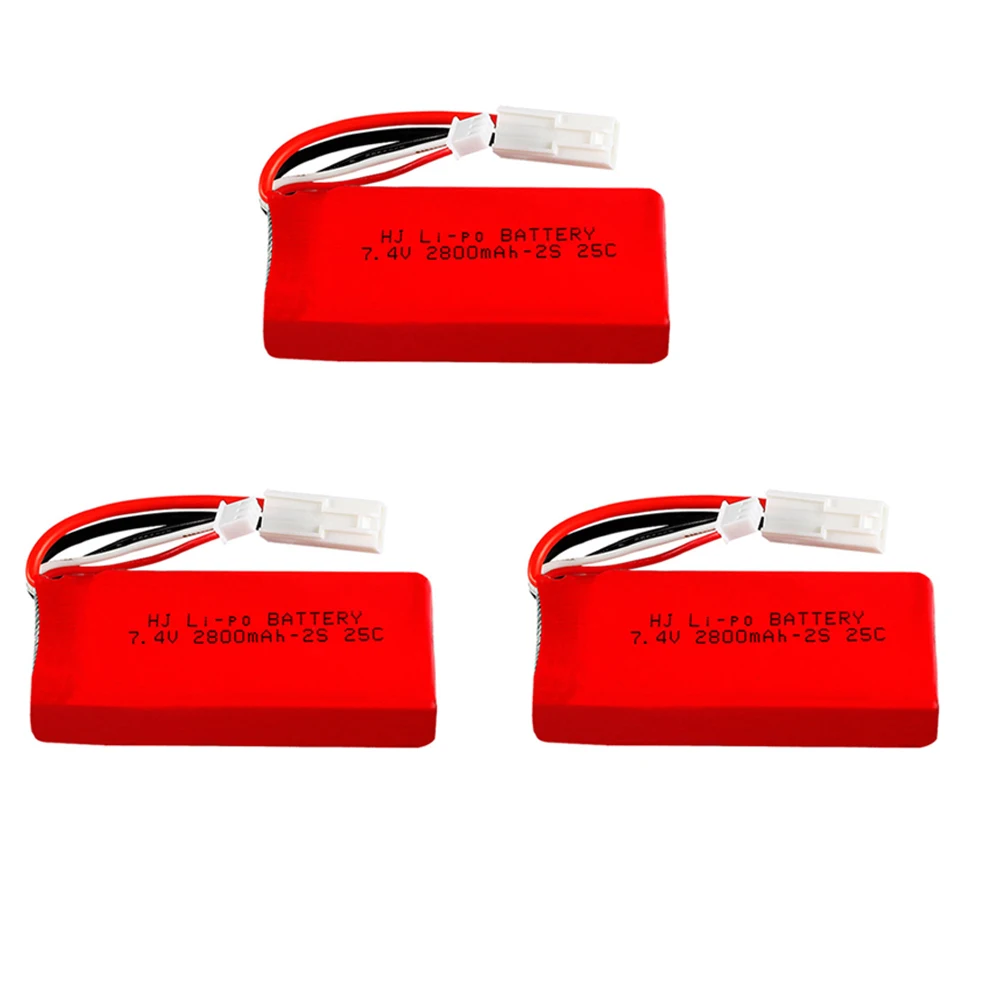 7 4 в 2800 мач Lipo battery разъем для радиоуправляемой лодки Feilun FT009 запасные части 2 с