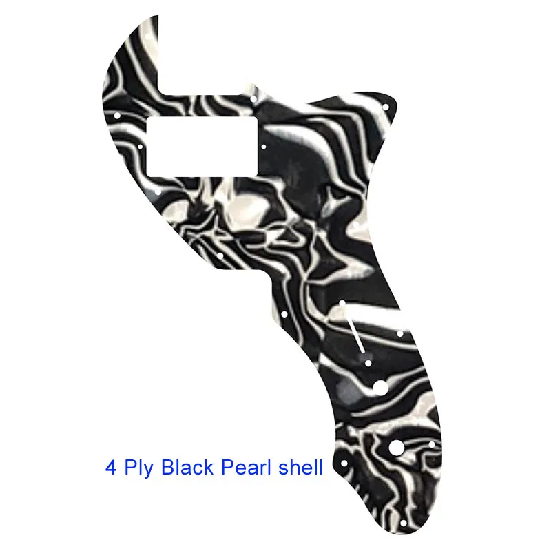 black pearl shell Pleroo пользовательские гитарные части-для США Thinline Tele 69 гитарная накладка с PAF хамбакером царапина пластины, Многоцветный выбор - Цвет: black pearl shell