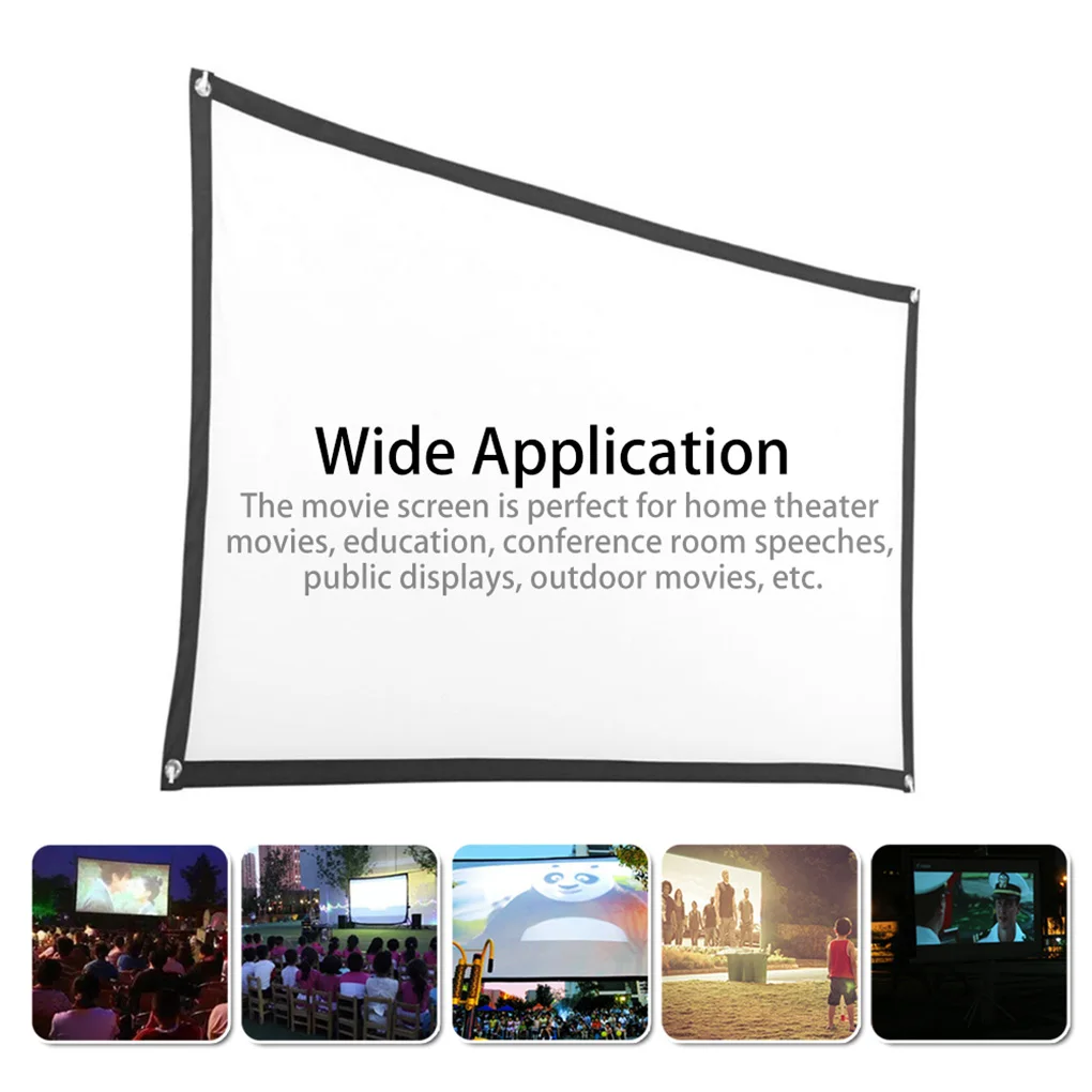 

4:3 Ratio Projection Film 60/72/84/92 inch HD Projector Screen Indoor Home Theater Wide View Angle Foldable Projection Screen