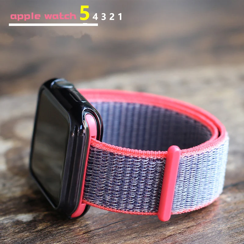 Нейлоновый ремешок для Apple watch 5 ремешок 44 мм 40 мм iWatch ремешок 42 мм 38 мм спортивный ремешок для часов Браслет Apple watch 4 3 2 1 38 40 44 мм