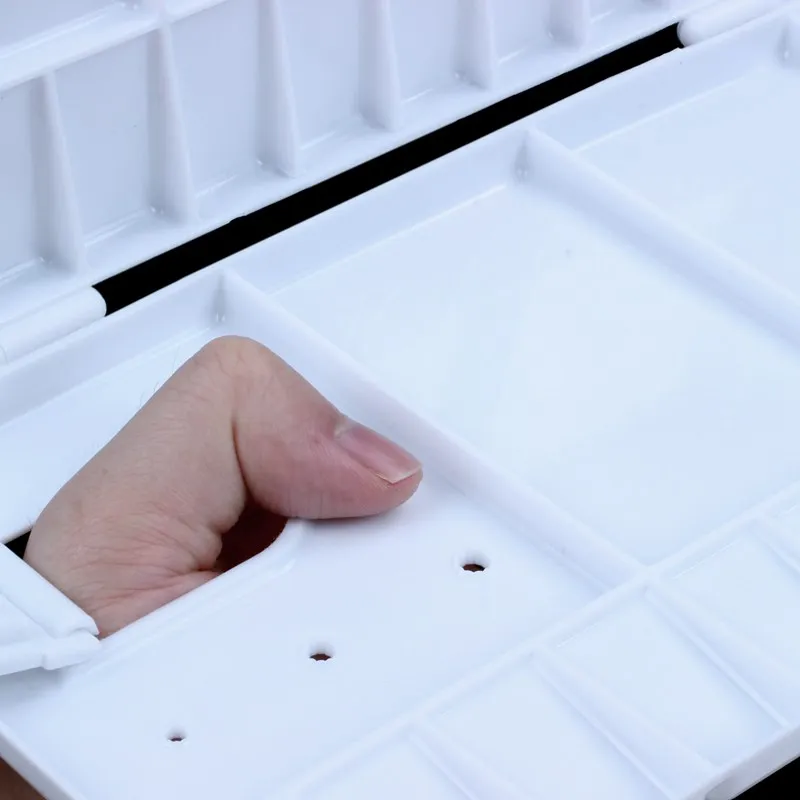 

Art Paint Tray Artist Oil Watercolor Plastic Palette White 33 Grids Large Size