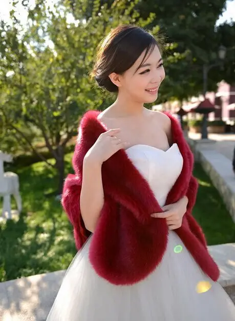 Casacos De Pele 2020 Faux Fur Coats Jackets Mink Party Bridesmaid Cape Cloak Winter Women Shawl Fox Outwear X804 | Женская одежда