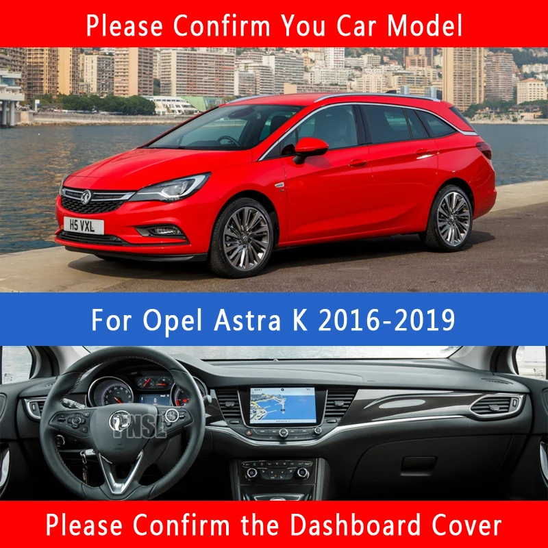 PNSL крышка приборной панели автомобиля коврик для Opel Astra K 2016 2017 2018 2019